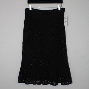 Levine Black Lace Skirt w/ sparkle shimmer